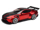 2025 Ford Mustang GTD Dark Red Metallic with Carbon Stripes Limited Edition Series 1/18 Diecast Model Car IXO Models IXOSPMCG18577