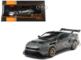 2025 Ford Mustang GTD Gray Metallic with Black Top 1/43 Diecast Model IXO Models MOC34322
