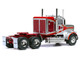 1977 Freightliner FLC 120 64 T Truck Tractor Red and Silver Metallic 1/43 Diecast Model IXO Models TR20022