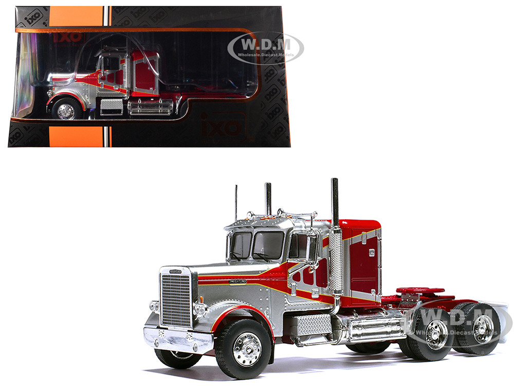 TOUGH 43 シルバー トラック 1/43 1977 Freightliner FLC 120 64 T Truck Tractor Red and Silver