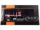 1977 Freightliner FLC 120 64 T Truck Tractor Black with Red and White Stripes 1/43 Diecast Model IXO Models TR21822