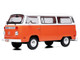1974 Volkswagen T2 Bus Orange and White 1/24 Diecast Model IXO Models U24RDC002