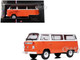 1974 Volkswagen T2 Bus Orange and White 1/24 Diecast Model IXO Models U24RDC002
