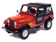 1983 Jeep Renegade Red with Stripes and Black Top 1/24 Diecast Model IXO Models U24RDC003
