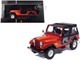 1983 Jeep Renegade Red with Stripes and Black Top 1/24 Diecast Model IXO Models U24RDC003