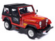 1983 Jeep Renegade Red with Stripes and Black Top 1/24 Diecast Model IXO Models U24RDC003