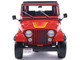 1983 Jeep Renegade Red with Stripes and Black Top 1/24 Diecast Model IXO Models U24RDC003
