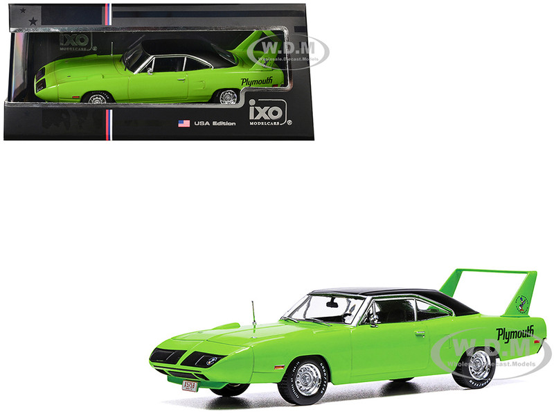 1970 Plymouth Road Runner Superbird Green with Black Vinyl Top 1/43 Diecast Model IXO Models U43RDC008