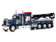 1980 Peterbilt 359 Wrecker Tow Truck XXL Towing and Recovery Blue Metallic with Graphics 1/43 Diecast Model IXO Models U43TTR001
