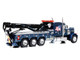 1980 Peterbilt 359 Wrecker Tow Truck XXL Towing and Recovery Blue Metallic with Graphics 1/43 Diecast Model IXO Models U43TTR001
