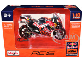 KTM RC16 Motorcycle #33 Brad Binder MotoGP Red Bull KTM Factory Racing 1/18 Diecast Model Maisto 34393