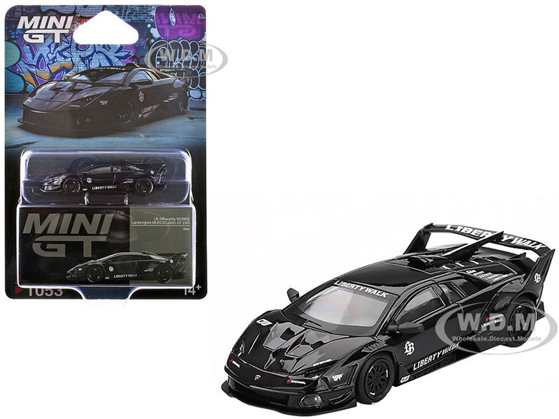 Lamborghini Murcielago GT EVO LB Silhouette Works Black Limited Edition 1/64 Diecast Model Car Mini GT MGT01053