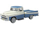1957 Dodge D100 Sweptside Pickup Truck Ice Blue and Glacier White 1/87 (HO) Scale Diecast Model Car Oxford Diecast 87DP57005