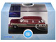 1964 Ford Country Station Wagon Squire Vintage Burgundy with Woodgrain Sides and White Interior 1/87 (HO) Scale Diecast Model Car Oxford Diecast 87FC64003