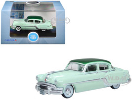 1954 Pontiac Chieftain 4 Door Shannon Green with Brookmere Green Top 1/87 (HO) Scale Diecast Model Car Oxford Diecast 87PC54005