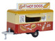 Mobile Trailer Bob s Hot Dogs Red and Yellow with Graphics 1/148 (N) Scale Diecast Model Car Oxford Diecast NTRAIL001