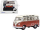 Volkswagen T1 Samba Bus Sealing Wax Red and Gray 1/148 (N) Scale Diecast Model Car Oxford Diecast NVWS001