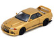 Nissan Skyline Top Secret BNR32 GT R 650R RHD Right Hand Drive Gold Metallic 1/64 Diecast Model Car Inno Models IN64-R32TS-650R