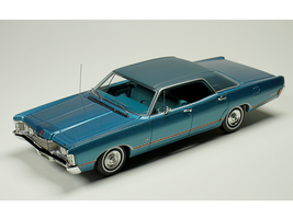 1968 Mercury Brougham Gulfstream Aqua Metallic with Blue Interior Limited Edition to 200 pieces Worldwide 1/43 Model Car Goldvarg Collection GC-085B