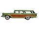 1959 Ford Country Squire Sherwood Green Metallic with Woodgrain Sides and Green Interior Limited Edition to 200 pieces Worldwide 1/43 Model Car Goldvarg Collection GC-091A