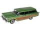 1959 Ford Country Squire Sherwood Green Metallic with Woodgrain Sides and Green Interior Limited Edition to 200 pieces Worldwide 1/43 Model Car Goldvarg Collection GC-091A