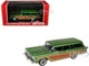 1959 Ford Country Squire Sherwood Green Metallic with Woodgrain Sides and Green Interior Limited Edition to 200 pieces Worldwide 1/43 Model Car Goldvarg Collection GC-091A