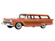 1959 Ford Country Squire Rose with Woodgrain Sides and Green Interior Limited Edition to 200 pieces Worldwide 1/43 Model Car Goldvarg Collection GC-091B