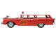 1959 Ford Country Squire Fruitland MD Fire Chief Red with White Top Limited Edition to 200 pieces Worldwide 1/43 Model Car Goldvarg Collection GC-091C