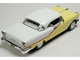 1957 Oldsmobile Starfire Coronado Yellow and Alcan White Limited Edition to 200 pieces Worldwide 1/43 Model Car Goldvarg Collection GC-092A