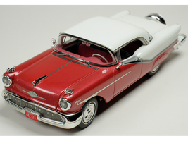 1957 Oldsmobile Starfire Royal Glow Red and Alcan White Limited Edition to 200 pieces Worldwide 1/43 Model Car Goldvarg Collection GC-092B