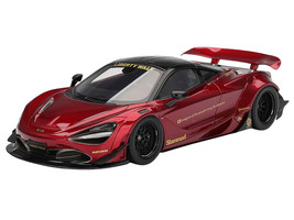 McLaren 720S LB Works Gem Red Metallic with Black Top 1/18 Model Car Top Speed TS0599