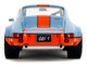 Porsche 911 RSR Gulf Oil Light Blue with Orange Stripes Pink Slips Series 1/18 Diecast Model Car Jada 36384