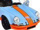Porsche 911 RSR Gulf Oil Light Blue with Orange Stripes Pink Slips Series 1/18 Diecast Model Car Jada 36384