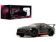 Shelby GT500 Code Red Black with Red Stripes Pink Slips Series 1/18 Diecast Model Car Jada 36385