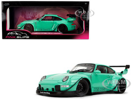RWB Body Kit Kei Kishi Light Blue Pink Slips Series 1/18 Diecast Model Car Jada 36463