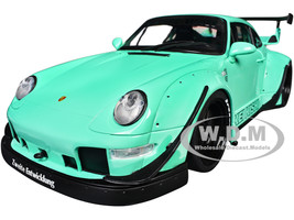 RWB Body Kit Kei Kishi Light Blue Pink Slips Series 1/18 Diecast Model Car Jada 36463