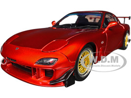 Mazda RX7 Type RS FD3S RHD Right Hand Drive Orange Metallic Pink Slips Series 1/18 Diecast Model Car Jada 36471