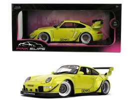 RWB Body Kit Genki Lime Green Pink Slips Series 1/18 Diecast Model Car Jada 36472