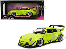 RWB Body Kit Genki Lime Green Pink Slips Series 1/18 Diecast Model Car Jada 36472