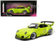 RWB Body Kit Genki Lime Green Pink Slips Series 1/18 Diecast Model Car Jada 36472
