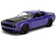 Dodge Challenger SRT Demon Purple Metallic with Matt Black Hood Pink Slips Series 1/18 Diecast Model Car Jada 36473 Dodge Challenger SRT Demon Purple Metallic with Matt Black Hood Pink Slips Series 1/18 Diecast Model Car Jada 36473