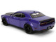 Dodge Challenger SRT Demon Purple Metallic with Matt Black Hood Pink Slips Series 1/18 Diecast Model Car Jada 36473 Dodge Challenger SRT Demon Purple Metallic with Matt Black Hood Pink Slips Series 1/18 Diecast Model Car Jada 36473