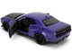 Dodge Challenger SRT Demon Purple Metallic with Matt Black Hood Pink Slips Series 1/18 Diecast Model Car Jada 36473 Dodge Challenger SRT Demon Purple Metallic with Matt Black Hood Pink Slips Series 1/18 Diecast Model Car Jada 36473