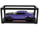 Dodge Challenger SRT Demon Purple Metallic with Matt Black Hood Pink Slips Series 1/18 Diecast Model Car Jada 36473 Dodge Challenger SRT Demon Purple Metallic with Matt Black Hood Pink Slips Series 1/18 Diecast Model Car Jada 36473