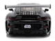 Porsche 911 GT3 RS 992 Black with Silver Hood and Graphics and Darth Vader Figure Star Wars Franchise Hollywood Rides Series 1/24 Diecast Model Car Jada 36477