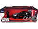 Porsche 911 GT3 RS 992 Black with Silver Hood and Graphics and Darth Vader Figure Star Wars Franchise Hollywood Rides Series 1/24 Diecast Model Car Jada 36477