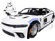 2021 Dodge Charger SRT Hellcat White with Graphics and Stormtrooper Figure Star Wars Franchise Hollywood Rides Series 1/24 Diecast Model Car Jada 36478