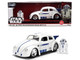 1959 Volkswagen Drag Beetle White with Graphics and R2 D2 Figure Star Wars Franchise Hollywood Rides Series 1/24 Diecast Model Car Jada 36912 1959 Volkswagen Drag Beetle White with Graphics and R2 D2 Figure Star Wars Franchise Hollywood Rides Series 1/24 Diecast Model Car Jada 36912