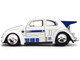 1959 Volkswagen Drag Beetle White with Graphics and R2 D2 Figure Star Wars Franchise Hollywood Rides Series 1/24 Diecast Model Car Jada 36912 1959 Volkswagen Drag Beetle White with Graphics and R2 D2 Figure Star Wars Franchise Hollywood Rides Series 1/24 Diecast Model Car Jada 36912