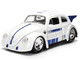 1959 Volkswagen Drag Beetle White with Graphics and R2 D2 Figure Star Wars Franchise Hollywood Rides Series 1/24 Diecast Model Car Jada 36912 1959 Volkswagen Drag Beetle White with Graphics and R2 D2 Figure Star Wars Franchise Hollywood Rides Series 1/24 Diecast Model Car Jada 36912